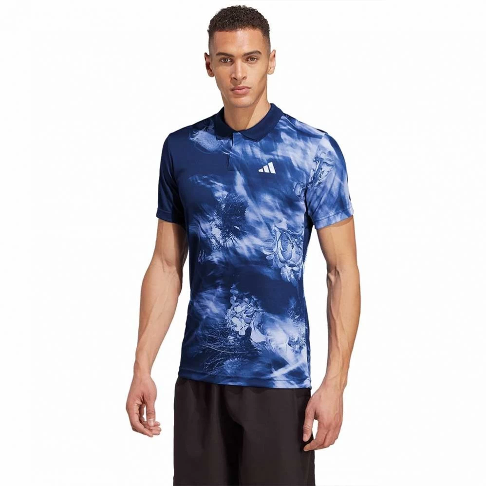 Polo Adidas Melbourne HEAD.RDY FreeLift Printed Bleu 4 Polo Adidas Melbourne HEAD.RDY FreeLift Printed Bleu – Image 2