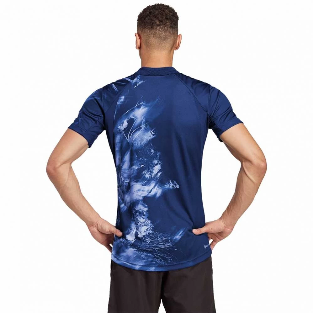 Polo Adidas Melbourne HEAD.RDY FreeLift Printed Bleu 5 Polo Adidas Melbourne HEAD.RDY FreeLift Printed Bleu – Image 3
