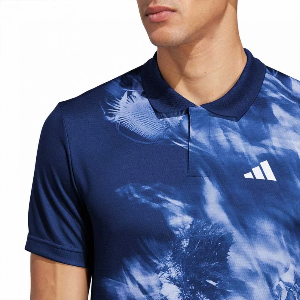 Polo Adidas Melbourne HEAD.RDY FreeLift Printed Bleu 6 Polo Adidas Melbourne HEAD.RDY FreeLift Printed Bleu – Image 4