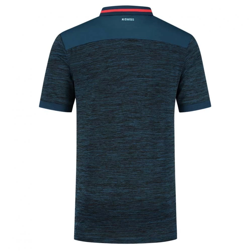 Polo K-Swiss Hypercourt Melange Bleu 4 Polo K-Swiss Hypercourt Melange Bleu – Image 2
