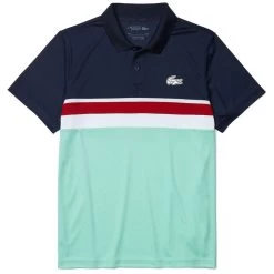 Polo Lacoste Sport Colorblock Bleu / Rouge / Vert