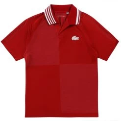 Polo Lacoste Sport Damier Rouge