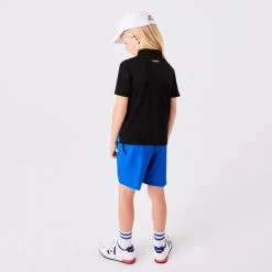 Polo Lacoste Sport Junior Color-Bloc Noir / Bleu -Équipement De Tennis polo lacoste sport junior color bloc noir bleu 4