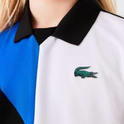Polo Lacoste Sport Junior Color-Bloc Noir / Bleu -Équipement De Tennis polo lacoste sport junior color bloc noir bleu 5