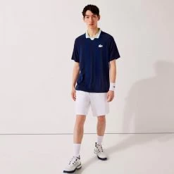 Polo Lacoste Sport Sans Couture Bleu Marine -Équipement De Tennis polo lacoste sport sans couture bleu marine 2