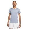 Polo Nike Court Dri-Fit Advantage Bleu Gris -Équipement De Tennis polo nike court dri fit advantage bleu gris