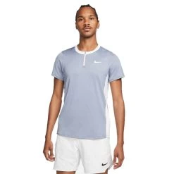 Polo Nike Court Dri-Fit Advantage Bleu Gris