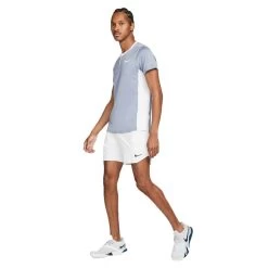 Polo Nike Court Dri-Fit Advantage Bleu Gris -Équipement De Tennis polo nike court dri fit advantage bleu gris 3