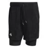 Short Adidas Melbourne 2N1 Noir -Équipement De Tennis short adidas melbourne 2n1 noir
