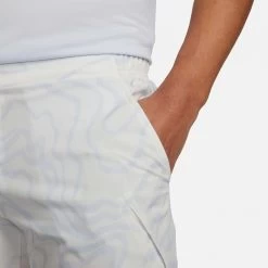Short NikeCourt Dri-Fit Slam AO Printed Blanc 23cm -Équipement De Tennis short nikecourt dri fit slam ao printed blanc 23cm 3