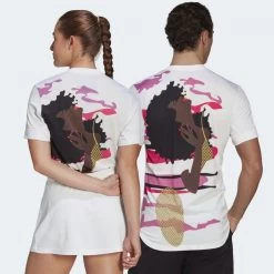 T-shirt Adidas New York Graphic Magugu Blanc -Équipement De Tennis t shirt adidas new york graphic magugu blanc 2