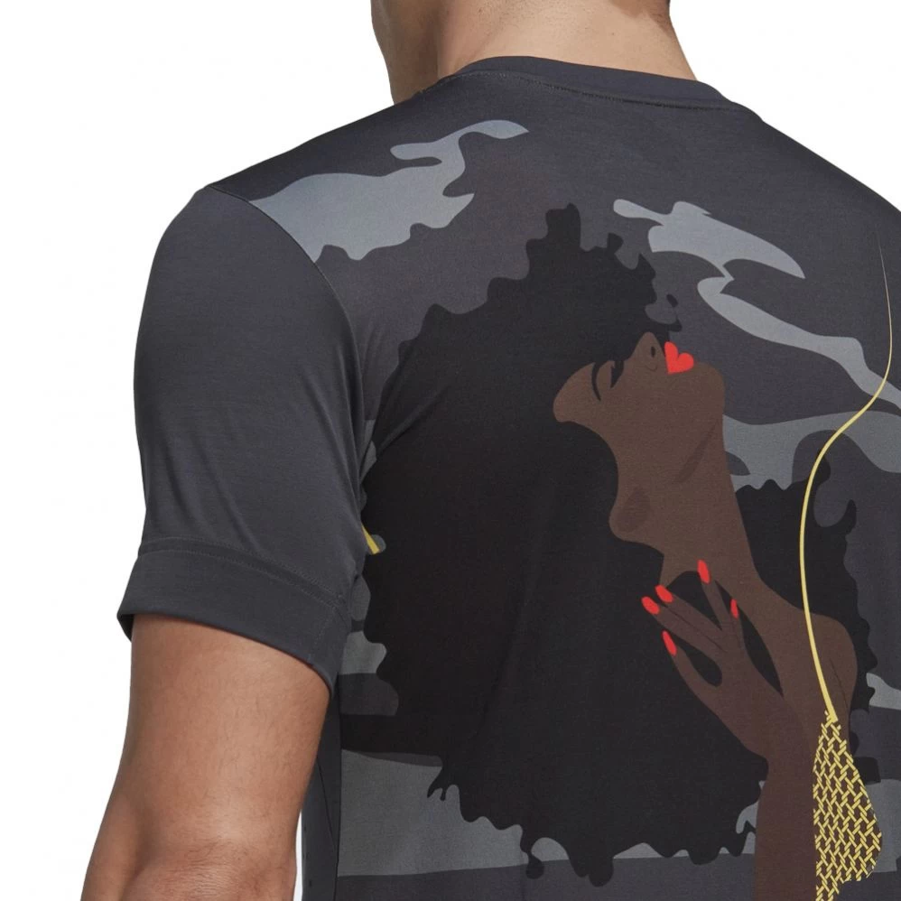 T-shirt Adidas New York Graphic Magugu Gris 6 T-shirt Adidas New York Graphic Magugu Gris – Image 4