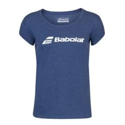 T-Shirt Babolat Exercise Femme Bleu Chiné