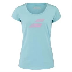 T-Shirt Babolat Exercise Flag Femme Bleu Chiné