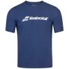 T-Shirt Babolat Exercise Junior Bleu Marine -Équipement De Tennis t shirt babolat exercise junior bleu marine