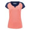 T-Shirt Babolat Play Cap Femme Corail / Bleu Marine 1 T-Shirt Babolat Play Cap Femme Corail / Bleu Marine -Équipement De Tennis t shirt babolat play cap femme corail bleu marine