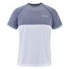 T-Shirt Babolat Play Crew Neck Junior Blanc / Bleu Chiné -Équipement De Tennis t shirt babolat play crew neck junior blanc bleu chine
