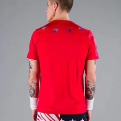 T-Shirt Hydrogen Star Tech Rouge / Bleu 9 T-Shirt Hydrogen Star Tech Rouge / Bleu -Équipement De Tennis t shirt hydrogen star tech rouge bleu 1