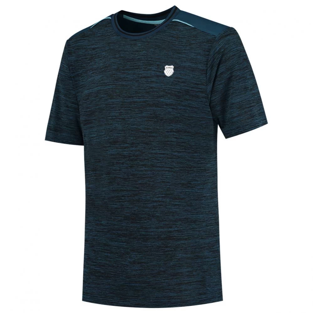 T-Shirt K-Swiss Hypercourt Tee Melange Bleu 4 T-Shirt K-Swiss Hypercourt Tee Melange Bleu – Image 2