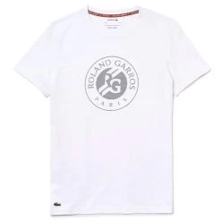 T-Shirt Lacoste Imprimé Roland Garros Blanc