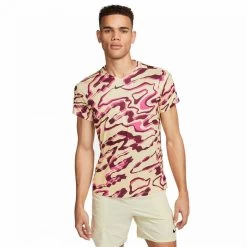 T-Shirt Nike Court Dri-Fit Advantage Rouge / Jaune