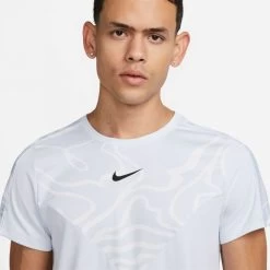 T-shirt Nike Court Dri-Fit Slam Gris Bleu -Équipement De Tennis t shirt nike court dri fit slam gris bleu 2