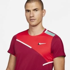 T-Shirt Nike Court Dri-FIT Slam Rouge -Équipement De Tennis t shirt nike court dri fit slam rouge 2