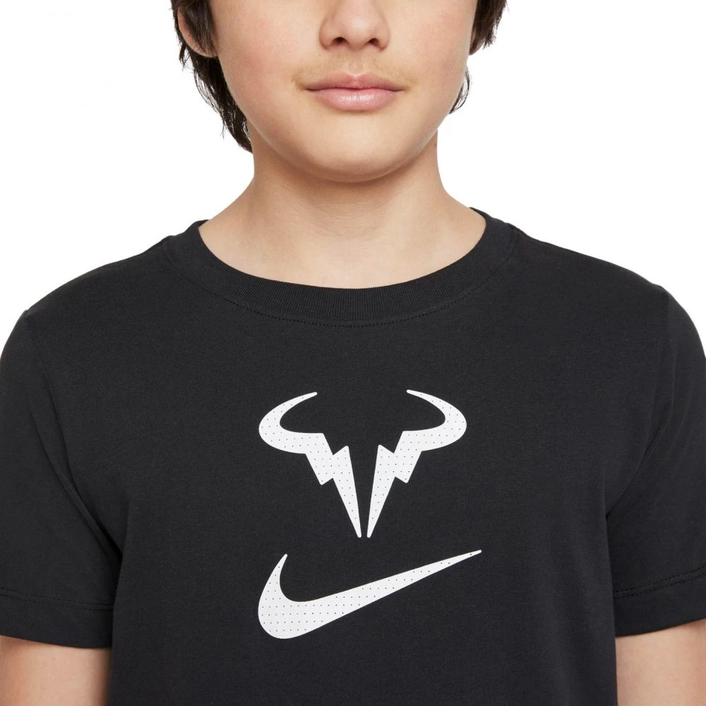 T-Shirt Nike Court Junior Dri-Fit Rafa Noir 5 T-Shirt Nike Court Junior Dri-Fit Rafa Noir – Image 3