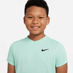 T-Shirt Nike Court Junior Dri-Fit Victory Menthe -Équipement De Tennis t shirt nike court junior dri fit victory menthe 2