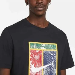 T-Shirt Nike Court Logo Noir -Équipement De Tennis t shirt nike court logo noir 2