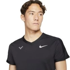 T-Shirt Nike Dri-Fit ADV Rafael Nadal Noir / Argent 7 T-Shirt Nike Dri-Fit ADV Rafael Nadal Noir / Argent -Équipement De Tennis t shirt nike dri fit adv rafael nadal noir argent 2